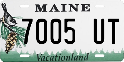 ME license plate 7005UT