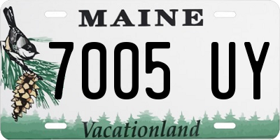 ME license plate 7005UY