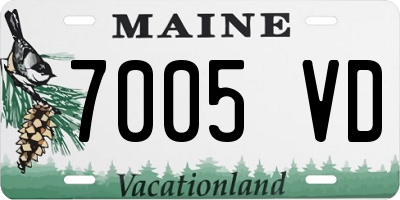 ME license plate 7005VD