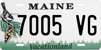 ME license plate 7005VG