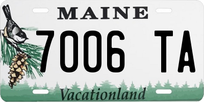 ME license plate 7006TA