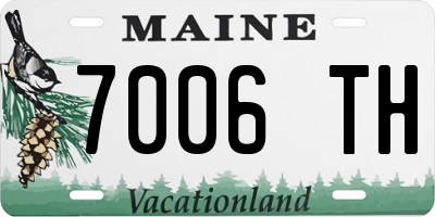 ME license plate 7006TH