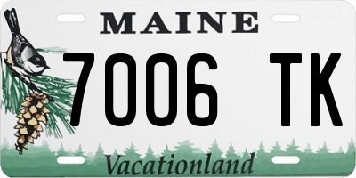 ME license plate 7006TK