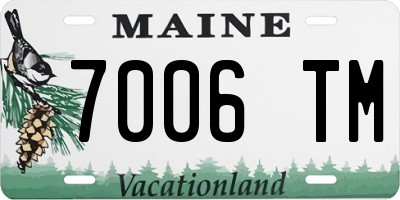 ME license plate 7006TM