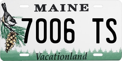 ME license plate 7006TS