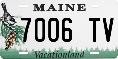 ME license plate 7006TV