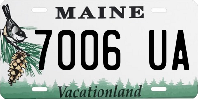 ME license plate 7006UA