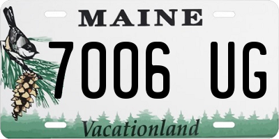 ME license plate 7006UG