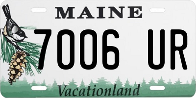 ME license plate 7006UR