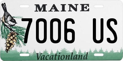 ME license plate 7006US