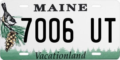 ME license plate 7006UT