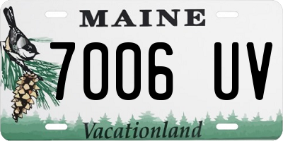 ME license plate 7006UV