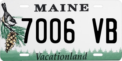 ME license plate 7006VB