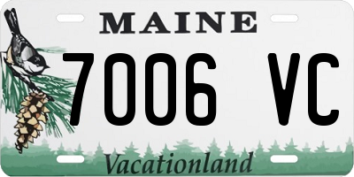 ME license plate 7006VC