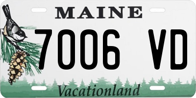 ME license plate 7006VD