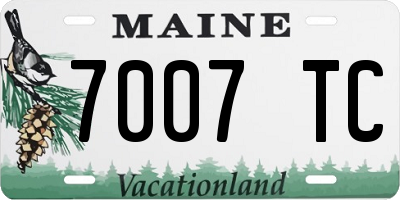 ME license plate 7007TC