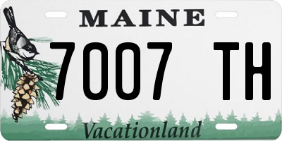 ME license plate 7007TH