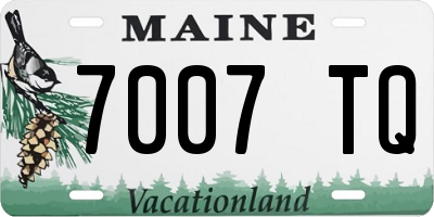 ME license plate 7007TQ