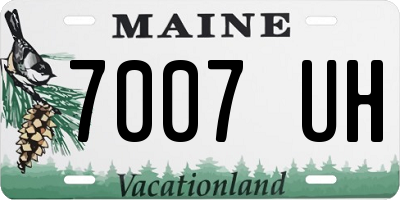 ME license plate 7007UH
