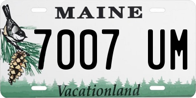 ME license plate 7007UM