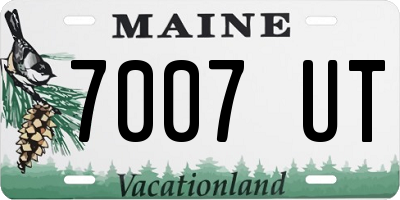 ME license plate 7007UT