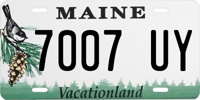 ME license plate 7007UY