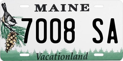 ME license plate 7008SA