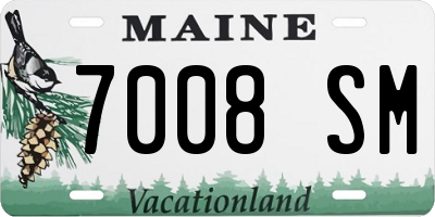 ME license plate 7008SM