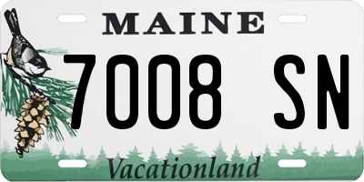 ME license plate 7008SN