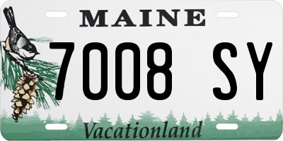 ME license plate 7008SY