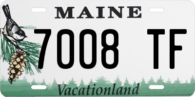 ME license plate 7008TF