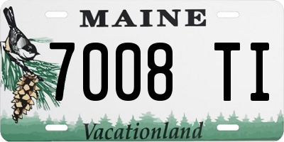 ME license plate 7008TI
