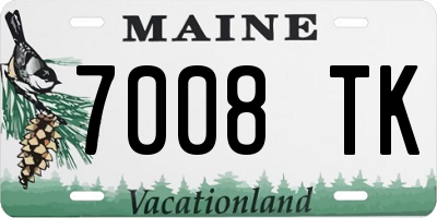 ME license plate 7008TK