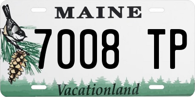 ME license plate 7008TP