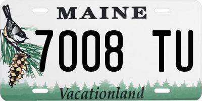 ME license plate 7008TU