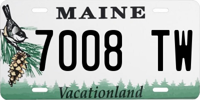 ME license plate 7008TW