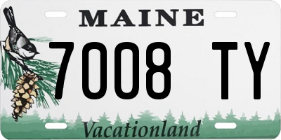 ME license plate 7008TY