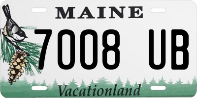 ME license plate 7008UB