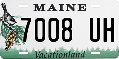 ME license plate 7008UH