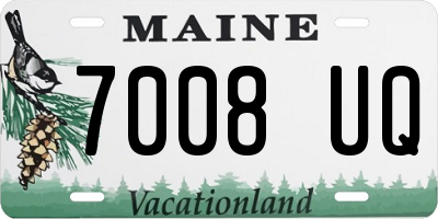 ME license plate 7008UQ