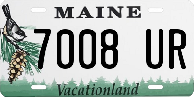 ME license plate 7008UR