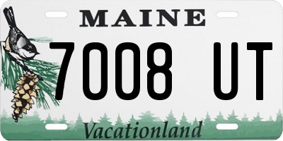 ME license plate 7008UT