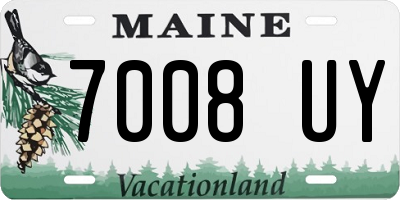 ME license plate 7008UY