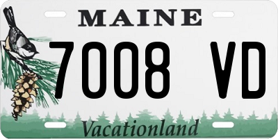 ME license plate 7008VD