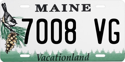 ME license plate 7008VG