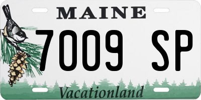 ME license plate 7009SP