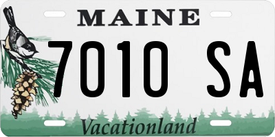 ME license plate 7010SA