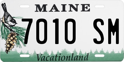 ME license plate 7010SM