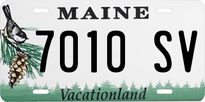 ME license plate 7010SV