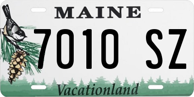 ME license plate 7010SZ